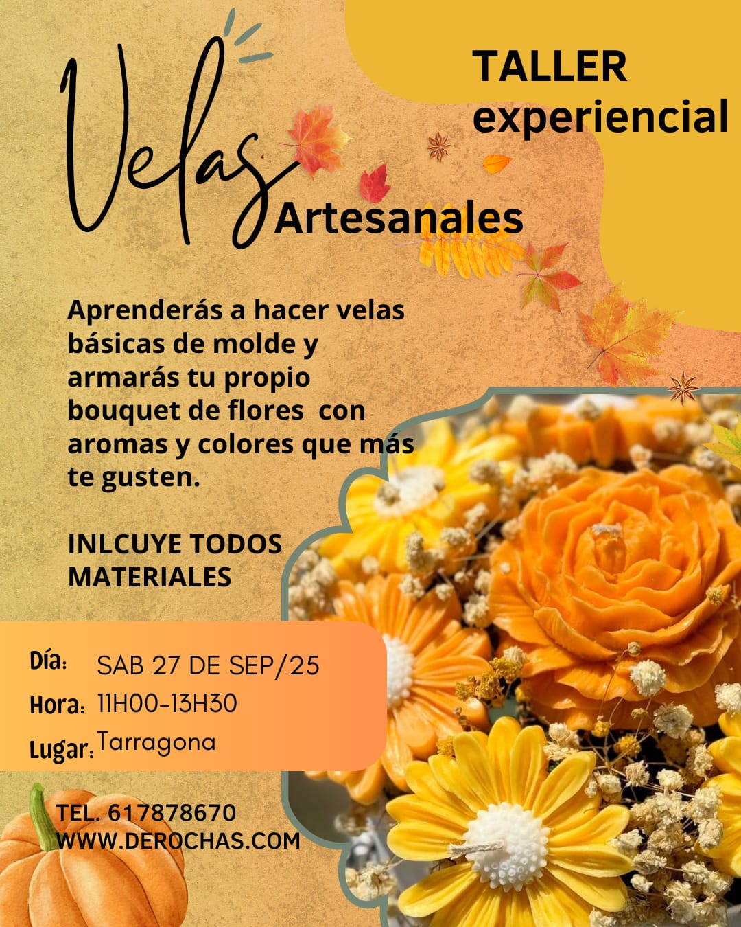 Taller de velas experiencial 27 sept