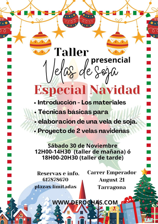 Taller de velas de navidad en Tarragona