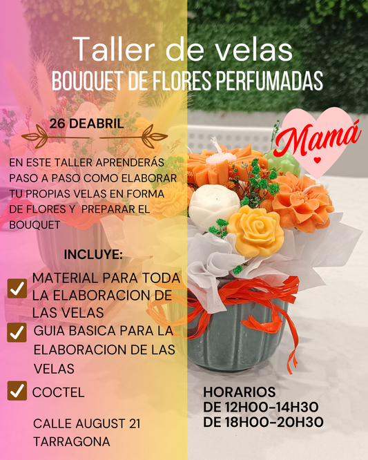Taller de Velas - Bouquet de Flores Perfumadas 🌸