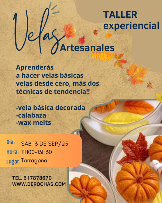 Taller de velas experiencial 13 septiembre